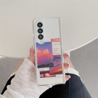 Ốp Điện Thoại Pc Cứng Trong Suốt Họa Tiết Hoạt Hình Thời Trang Cho Samsung Galaxy Z Ford 4 Z Fold 3 Z Fold4 3