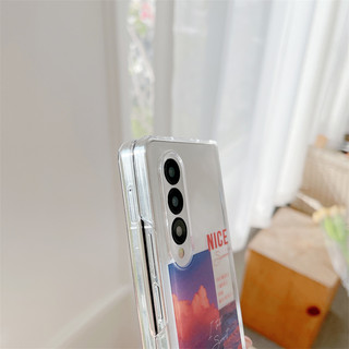 Ốp Điện Thoại Pc Cứng Trong Suốt Họa Tiết Hoạt Hình Thời Trang Cho Samsung Galaxy Z Ford 4 Z Fold 3 Z Fold4 3