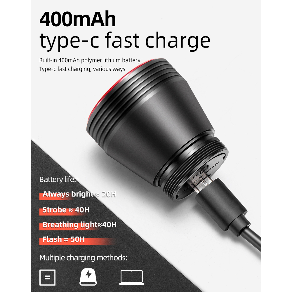 ROCKBROS Đèn LED Phanh Thông Minh Chống Nước IPx6 Gắn Đuôi Xe Đạp Leo Núi Q5