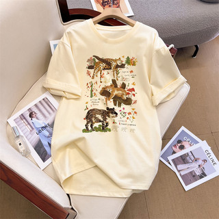 HIIXIIVI Áo Thun 100% cotton Tay Ngắn Cổ Tròn Thời Trang Mùa Hè Phong Cách Hàn Quốc Mới 2023