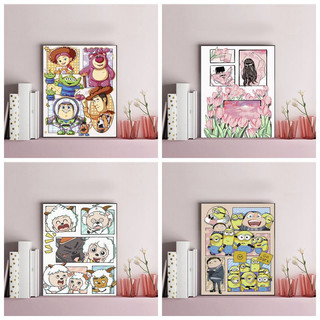 MOZI tranh số hoá anime tranh tô màu theo số tranh số hoá cặp đôi tranh tô màu số hoá theo yêu cầu tranh số hóa theo yêu cầu tranh sơn dầu số hoá sơn acrylic Tranh Sơn Dầu Kỹ Thuật Số DIY Hình Nhân Vật Anime Dễ Thương