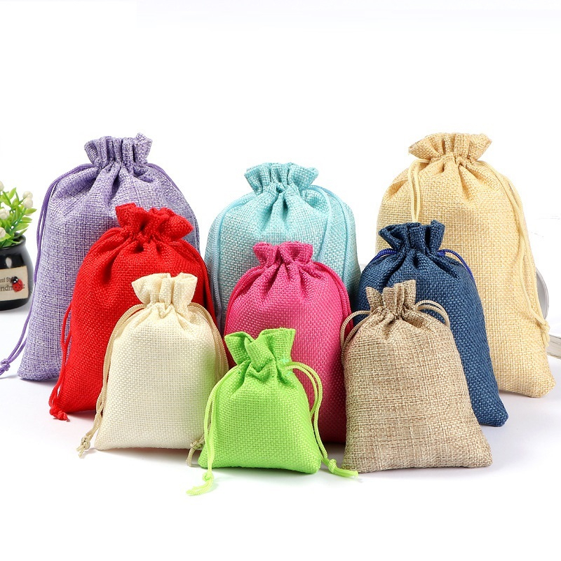【ABD】Túi dây rút làm bằng vải cotton（10 màu 5 kích cỡ） | Shopee Việt Nam