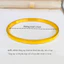 Vòng tay bằng chất liệu titan không gỉ mạ vàng 18k thiết kế trơn phong cách thời trang đơn giản dành cho nữ