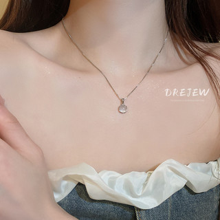 DREJEW Vòng cổ Mặt Tròn Thiết Kế Đơn Giản Thời Trang