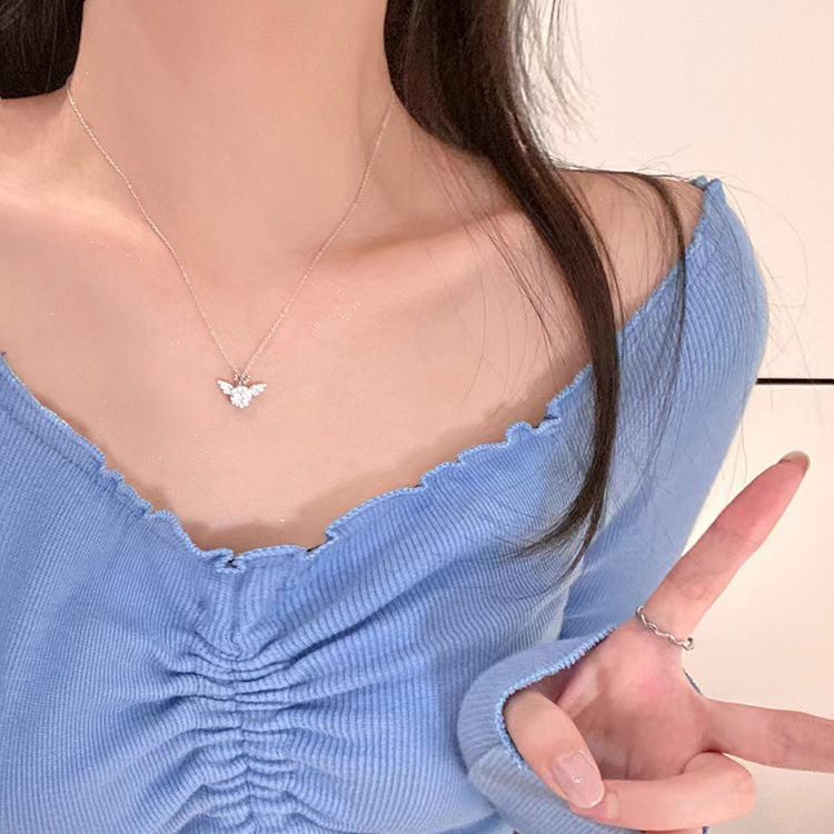 MIAOYA Vòng cổ Mặt Ổ Khóa Thiên Thần Thời Trang Mùa Hè Chất Lượng Cao