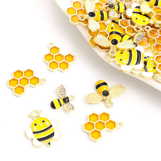 Set 10 Mặt Vòng cổ Hình Tổ Ong Tráng Men Thủ Công