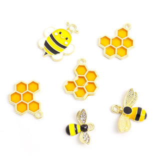 Set 10 Mặt Vòng cổ Hình Tổ Ong Tráng Men Thủ Công