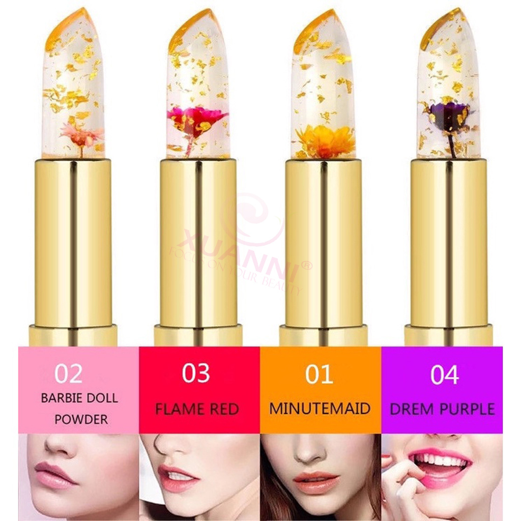 Nhập khẩu Son môi thay đổi nhiệt độ màu hoa Kailijumei Jelly