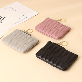 Ví Da Thật Khóa Kéo Mini Thời Trang Cho Nữ