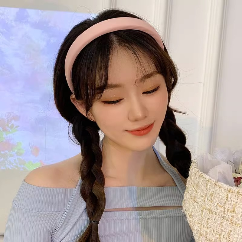 Phụ kiện tóc xốp Hàn Quốc Băng đô xốp dày lớn 2025 Mùa hè Phụ kiện thời trang mới
