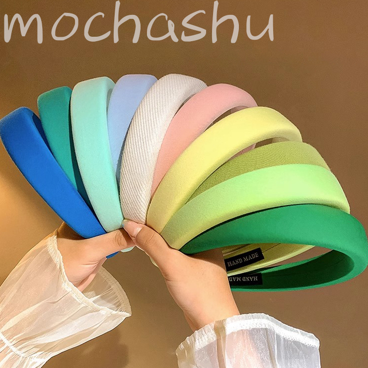 Phụ kiện tóc xốp Hàn Quốc Băng đô xốp dày lớn 2025 Mùa hè Phụ kiện thời trang mới