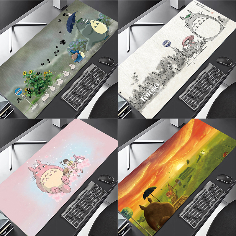 Totoro Spirited Away Mouse Pad Hoạt Hình Lớn Game Thủ Dễ Thương Để Bàn Thảm Kawaii Nhật Bản Chơi Game Mousepad Ghibli PC Bàn Phím Máy Tính Miếng Lót