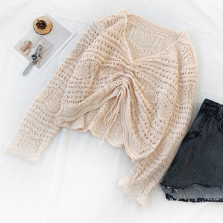 Áo sweater Dệt Kim Cổ Chữ v Tay Dài Thời Trang Cho Nữ