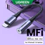 Cáp AUX UGREEN MFi Lightning sang 3,5mm cho iPhone 14 13 pro max 13 / 12 / 11 / XS / XS Max / XR / X / 8 / 8 Plus / 7 / 7 plus