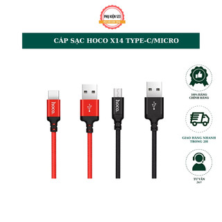 Dây cáp sạc Hoco dài 1M chất liệu dây dù hỗ trợ sạc nhanh chân sạc tương thích Type c,Micro-Phụ Kiện 123【 deerlu03 】