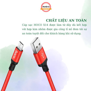 Dây cáp sạc Hoco dài 1M chất liệu dây dù hỗ trợ sạc nhanh chân sạc tương thích Type c,Micro-Phụ Kiện 123【 deerlu03 】