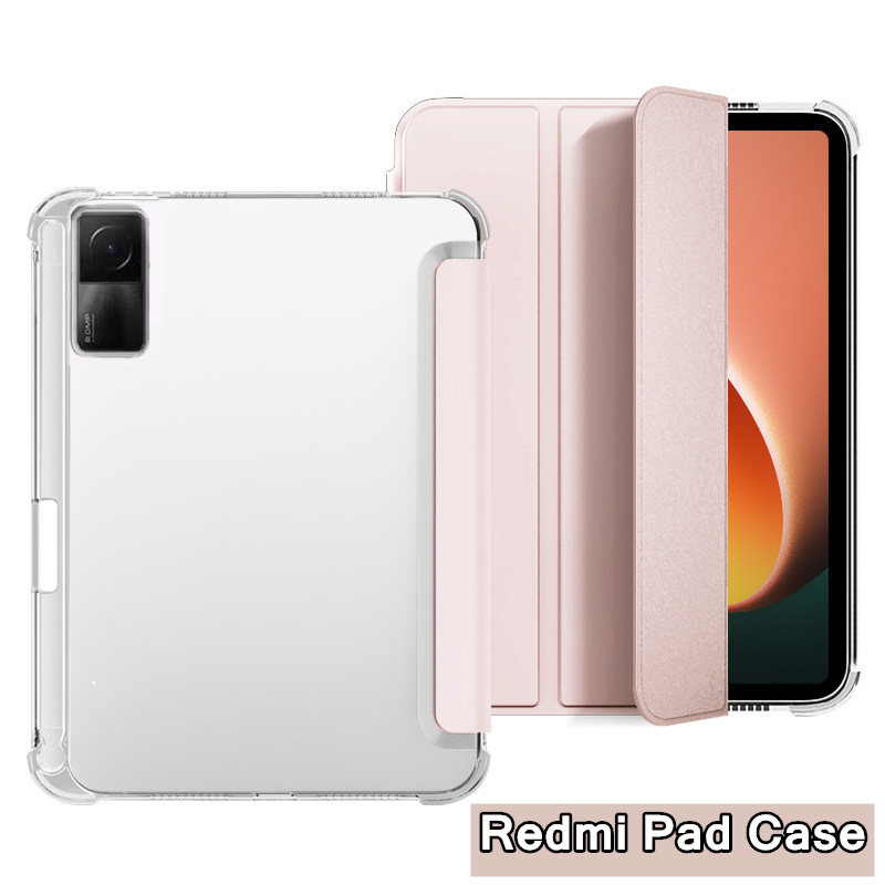 Bao Da Redmi Pad 10.61 với khe cắm bút Vỏ bảo vệ từ RedMi Pad 10.6 2022 Vỏ bọc với lưng minh bạch