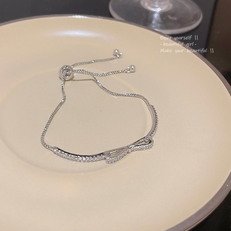 Vòng Tay Đính Nơ Zircon Sang Trọng Cho Nữ