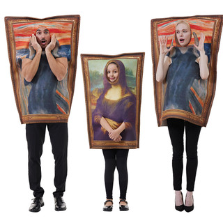 Bộ Đồ Hóa Trang Mona Lisa Halloween Vui Nhộn Cho Gia Đình