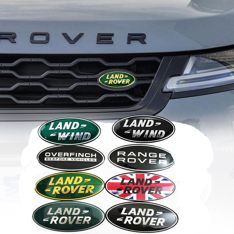 Zjxhnb 4 Pièces Cache Moyeux Pour Land Rover Defender Discovery 3 4 5 Range Rove Evoque Freelander, Jante Centre D'emblème Capuchons Roue Bouchon Enjoliveur Voiture Autocollant Badge,A/Black