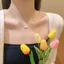 Vòng cổ titan nữ mạ bạc thiết kế mặt hình nơ xinh xắn ngọt ngào phong cách hàn quốc nhẹ nhàng