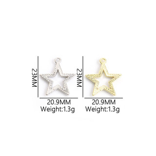 Set 10 Mặt Dây Chuyền Hình Ngôi Sao Đính Đá Thời Trang Cho Nữ