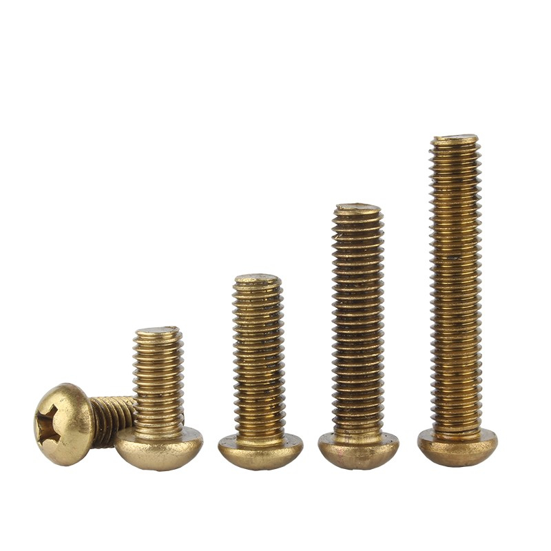 Đồng thau tròn đầu chéo vít đầu Pan đuôi phẳng Bolt máy vít dây M2 / M3 ...