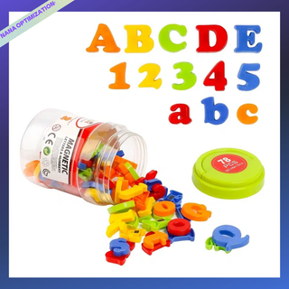 Bộ Đồ Chơi Học Chữ Cái ABC 123 Bằng Nhựa Hít Nam Châm Cho Bé