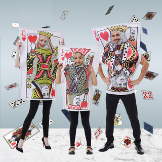 Cô gái dễ thương jack of hearts trang phục poker halloween trẻ em chơi bài cosplay trang phục gia đình bữa tiệc cha mẹ-con trò chơi lễ hội trường biểu diễn sân khấu fancy dress up set
