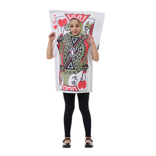 Cô gái dễ thương jack of hearts trang phục poker halloween trẻ em chơi bài cosplay trang phục gia đình bữa tiệc cha mẹ-con trò chơi lễ hội trường biểu diễn sân khấu fancy dress up set