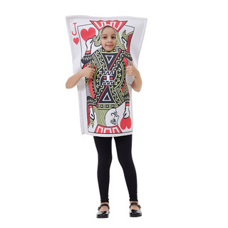 Cô gái dễ thương jack of hearts trang phục poker halloween trẻ em chơi bài cosplay trang phục gia đình bữa tiệc cha mẹ-con trò chơi lễ hội trường biểu diễn sân khấu fancy dress up set