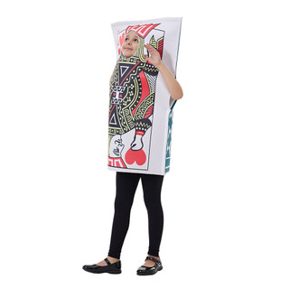 Cô gái dễ thương jack of hearts trang phục poker halloween trẻ em chơi bài cosplay trang phục gia đình bữa tiệc cha mẹ-con trò chơi lễ hội trường biểu diễn sân khấu fancy dress up set
