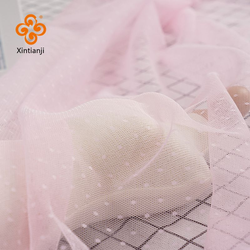 100x150cm Ren Lưới Chấm Jacquard Vải Tuyn Vải Cho Đầm Và Lưới Chống Muỗi Chắp Vá Miếng Dán Kim Tự Làm Chất Liệu TJ0388
