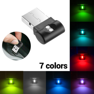 Đèn LED USB Mini 7 Màu Tự Động Chuyên Dụng Trang Trí Xe Hơi