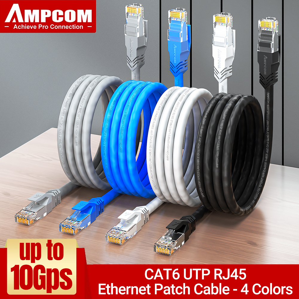 AMPCOM Cáp Mạng RJ45, Cáp Lan CAT6 UTP, Dây Mạng RJ45 CAT6 Patch Cord ...
