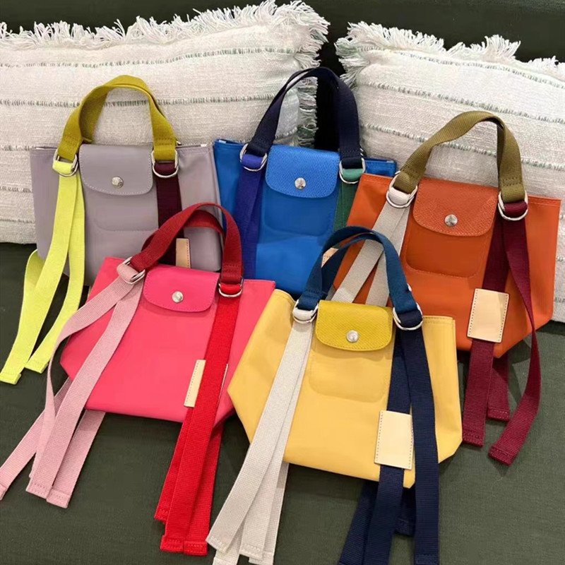 War Horse 2024 Túi Tote Nylon tương phản mới có ruy băng Túi vải đeo chéo một vai dành cho nữ