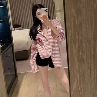 Áo Sơ Mi Nữ Tay Dài Dáng Rộng Thêu Hoa Thời Trang Hàn Quốc