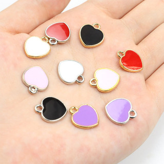 Set 20 Mặt Vòng cổ Tráng Men Hình Trái Tim Đơn Giản Dễ Phối Đồ Phong Cách Unisex