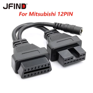 MITSUBISHI Cáp ChuyểN ĐổI 12Pin OBD2 Sang 16 Pin OBD2 ELM327 12 Pin Sang 16Pin OBD2 Cho Xe Hơi