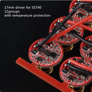 Trình điều khiển 17mm / 20mm / 22mm cho SST40 12 nhóm Đèn pin đoàn xe tải sản lượng dòng tối đa 5000mA / 6000mA Quản lý bảo vệ nhiệt độ bên trong