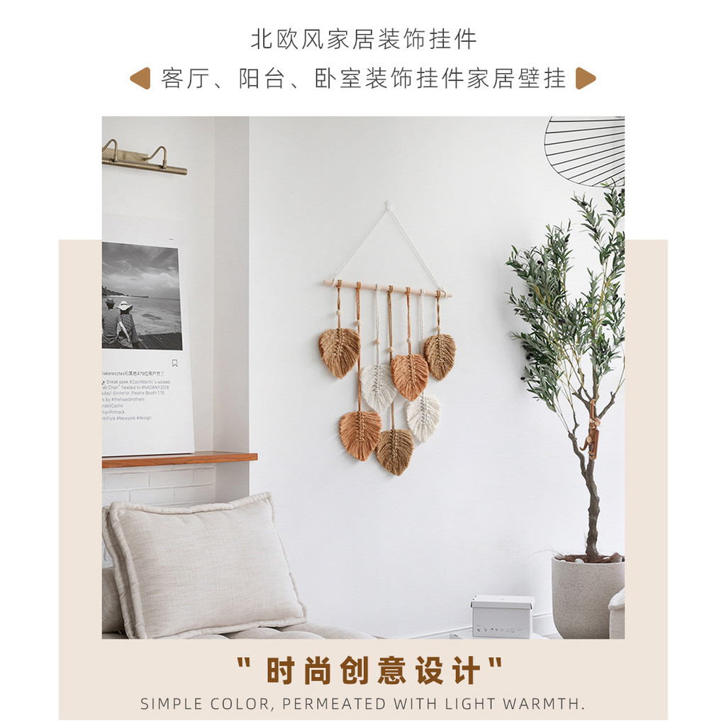 Mới Thảm Treo Tường Bằng Dây Cotton Phong Cách Bohemian Độc Đáo Trang Trí Nhà Cửa