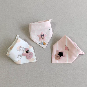 Set 3 Yếm Ăn Cotton Hình Tam Giác Dành Cho Các Bé