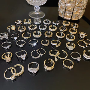 Nhẫn nữ bộ sưu tập zircon hình bướm sang trọng, dễ điều chỉnh size