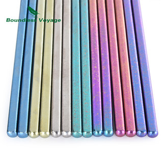 Đũa Vuông Bằng Titan Siêu Nhẹ 15g Nhiều Màu Tùy Chọn Tiện Dụng Mang Theo Du Lịch Cắm Trại