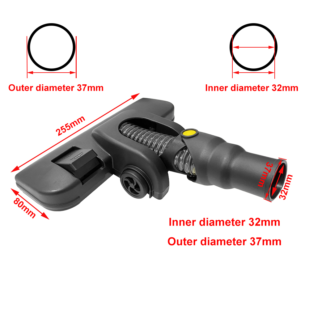 Phiên bản MỚI 32mm Thảm gia đình Sàn vòi phun Bàn chải đầu Dụng cụ hút bụi Phụ kiện đầu bàn chải hút sàn