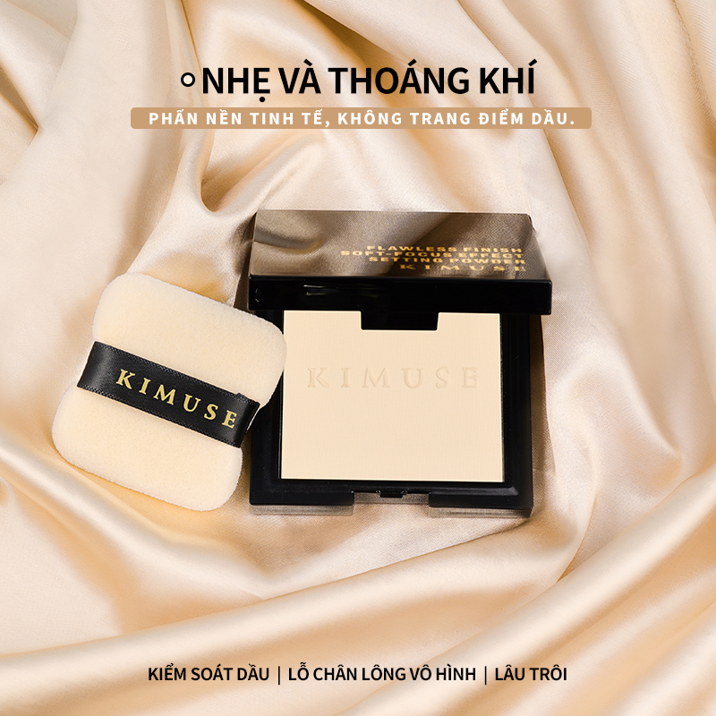 Ảnh Phấn phủ KIMUSE kiềm dầu chống thấm nước không tì vết hiệu ứng gương mềm mại cao cấp 1