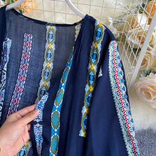 Phong Cách Hàn Quốc Nữ Voan Retro Boho Hoa Hippie Mùa Hè Áo Cardigan Hàng Sẵn Mới