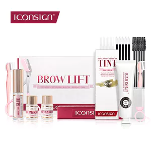 ICONSIGN Combo Nhuộm và Uốn Lông Mày Mới, Dụng Cụ Trang Điểm Mắt