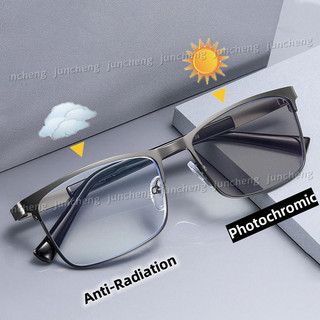 Kính chống bức xạ bằng kim loại chất lượng cao Shande dành cho nam Kính râm chống ánh sáng xanh 2in1