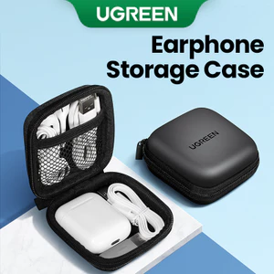 Hộp đựng tai nghe UGREEN Tai nghe nhỏ Hộp đựng cứng Túi đựng có túi Mesk và dây kéo